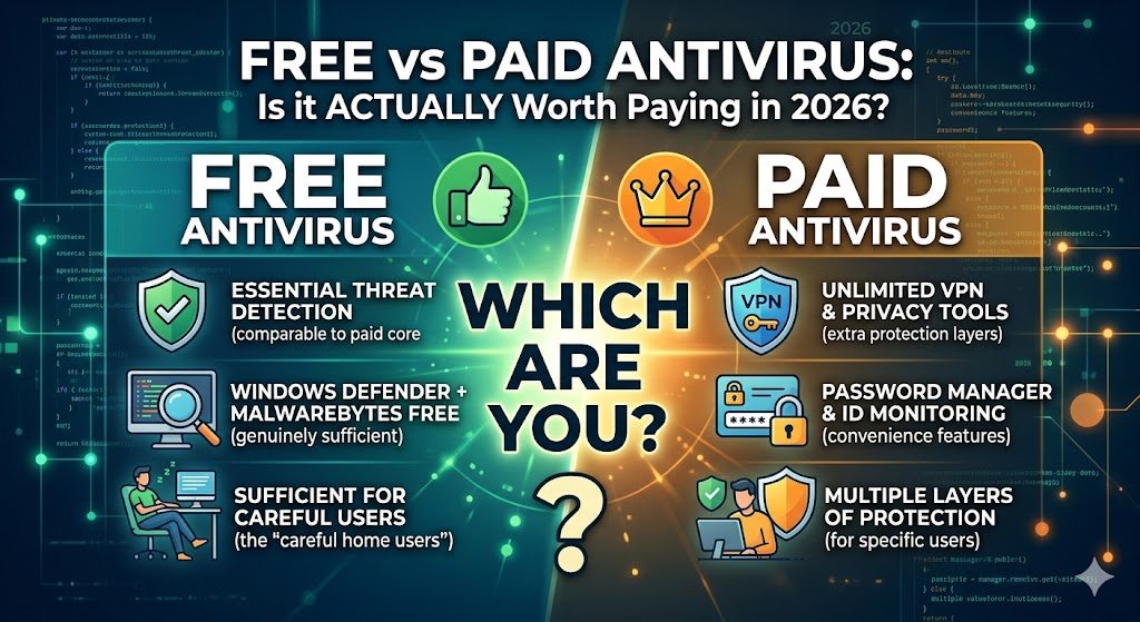 Free vs Paid Antivirus: Is It Actually Worth Paying in 2026?