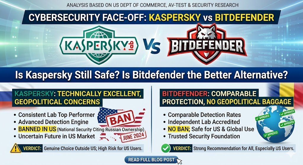 Kaspersky vs Bitdefender: Is Kaspersky Still Safe to Use in 2026?